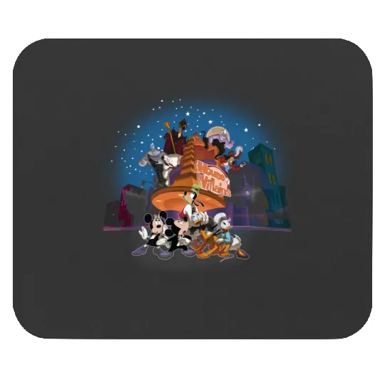 Vintage Mickey's House of Villains Mouse Pads, Retro Disney Halloween Mouse Pads, Disney Villians Halloween Party Tees, WDW Magic Kingdom Mouse Pads