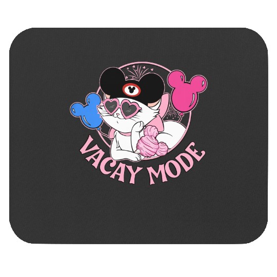 Disney The Aristocats Marie Cat Vacay Mode Mickey Balloon Mouse Pads, Disney Cat Mouse Pads