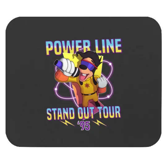Powerline Stand Out World Tour 95 Mouse Pads, Disney Powerline Goofy Movie Mouse Pads