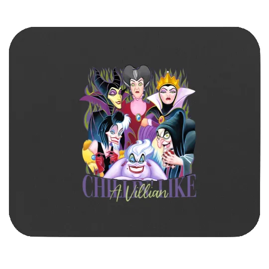 Chillin Like A Villian Mouse Pads, Disney Villians Halloween Villains The Evil Tour Mouse Pads