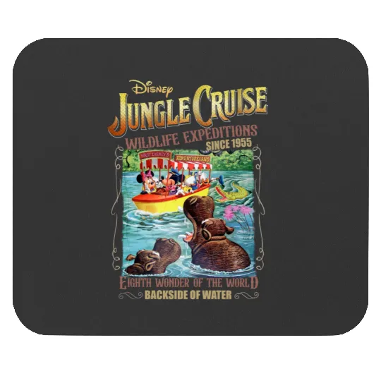 Vintage Disney Jungle Cruise Ride Mouse Pads, Disney Cruise Mouse Pads, Jungle Cruise Mouse Pads, Mickey and Friends