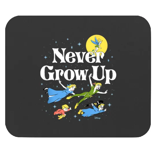 Vintage Never Grow Up Peter Pan Mouse Pads, Disney Peter Pan Mouse Pads