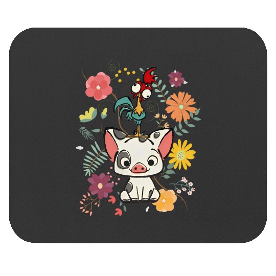 Disney Moana Mouse Pads, Hei Hei and Pua Floral  Mouse Pads