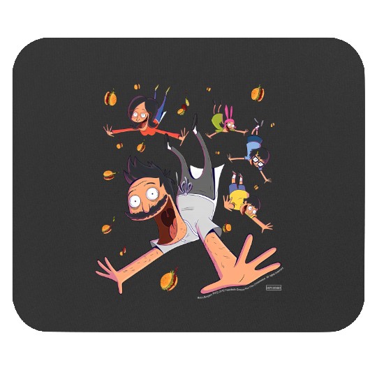 Bobs Burgers Comic Art Family Falling Mouse Pads