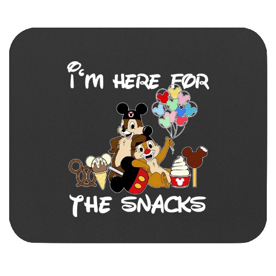 I'M Just Here For The Snacks Mouse Pads, Snacking Around The World Mouse Pads, Chip And Dale Mouse Pads Disney Trip Family Mouse Pads