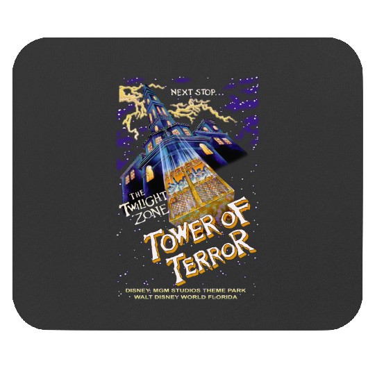 Vintage Tower Of Terror Mouse Pads, Disney Rides Mouse Pads, Disneyworld Disney Mouse Pads, Hollywood Studios Mouse Pads