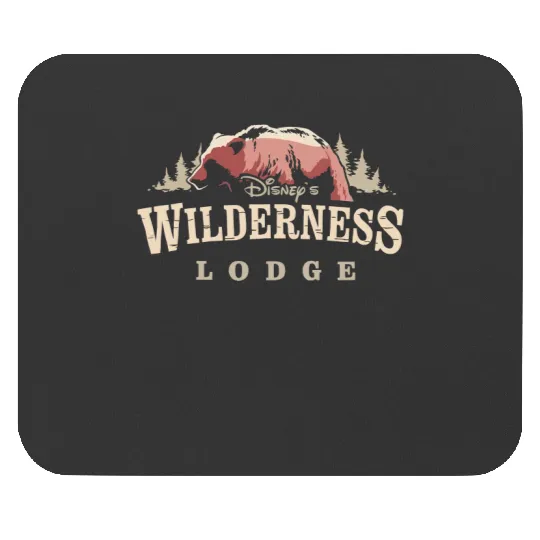 Retro Wilderness Lodge Bear Disney Mouse Pads