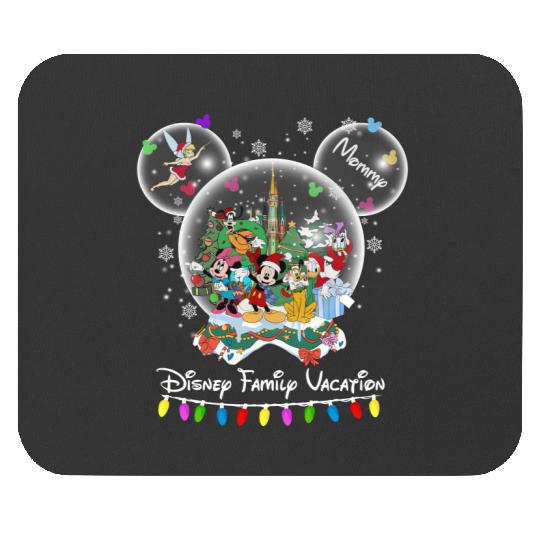 Discover Disney Christmas Family Mouse Pads, Christmas Disney Custom Name Mouse Pads, Disneyland Mouse Pads
