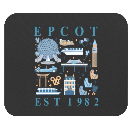 Disney Epcot Since 1982 Mouse Pads, Disney Trip Family Mouse Pads, Disney Aesthetic Mouse Pads, Disneyworld Mouse Pads, Disneyland Mouse Pads,  Mouse Pads