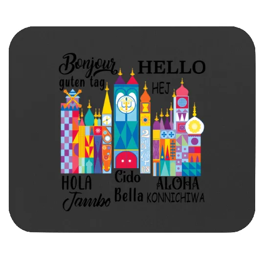 It's a Small World Mouse Pads, Disney Mouse Pads, Disney Small World, Many Languages Mouse Pads