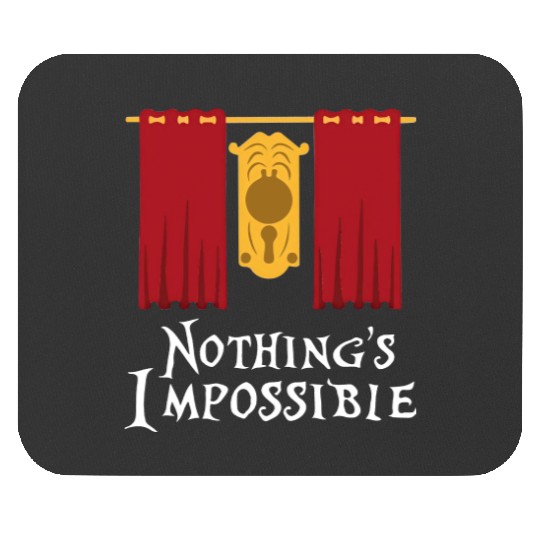 Alice in Wonderland Quote Mouse Pads, Nothing's Impossible, The Doorknob Disney Mouse Pads