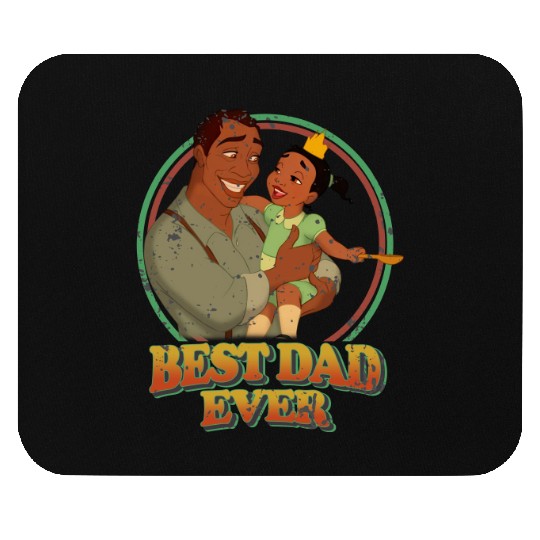 Retro James And Tiana Best Dad Ever Disney Mouse Pads
