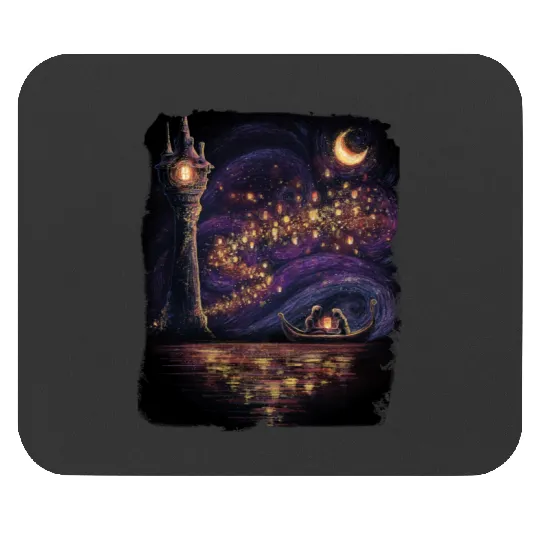 Vintage Tangled Rapunzel  Mouse Pads, Disney Rapunzel Floral Mouse Pads