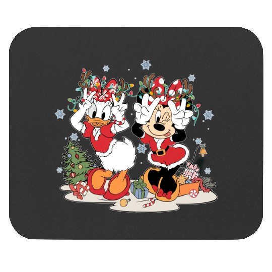 Vintage Disney Christmas  Mouse Pads, Minnie and Daisy Christmas