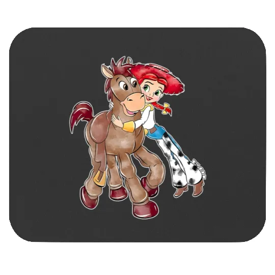 Vintage Disney Toy Story Jessie Bullseye Mouse Pads, Toy Story Jessie And Bullseye Mouse Pads