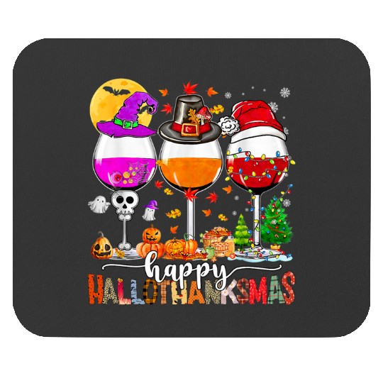 Happy Hallothanksmas Wine Glasses Wine Lover, Stitch Eras Tour , Stitch Shirt, Disney Land Lilo and Stitch Mouse Pads