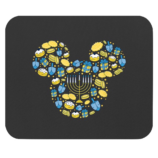 Disney Mickey Mouse Icon Hanukkah Chanukah Dreidel Menorah Mouse Pads