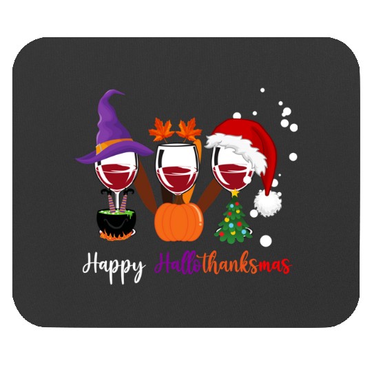 Happy Hallothanksmas Wine Glasses Witch Santa Hat Pumpkin  , Stitch Eras Tour , Stitch Shirt, Disney Land Lilo and Stitch Mouse Pads