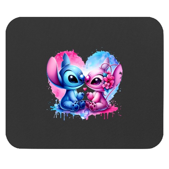 stitch and angel christmas 21   , Stitch Eras Tour , Stitch Shirt, Disney Land Lilo and Stitch Mouse Pads