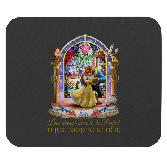 Disney Beauty and The Beast Stained Glass Rose Mouse Pads, Disney Belle and The Beast Mouse Pads
