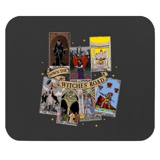 Agatha All Along Tarot Cards Mouse Pads, Marvel Show Disney, Agatha Harkness Down The Witches