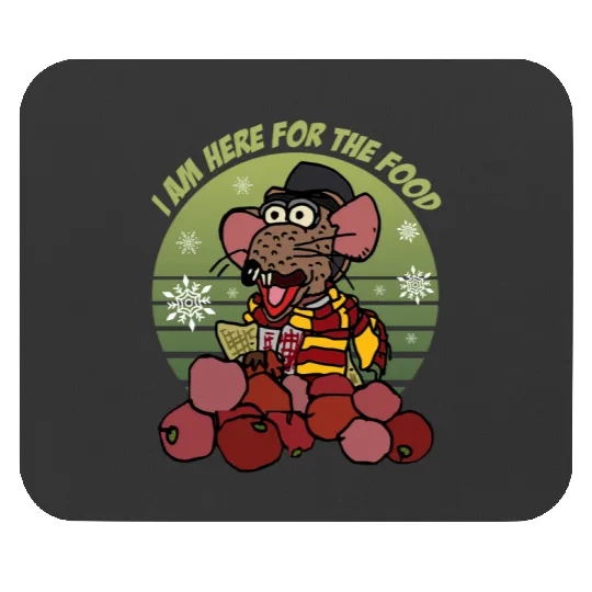 Rizzo the Rat I Am Here For The Food  Mouse Pads, Disney The Muppet Christmas Carol Mouse Pads
