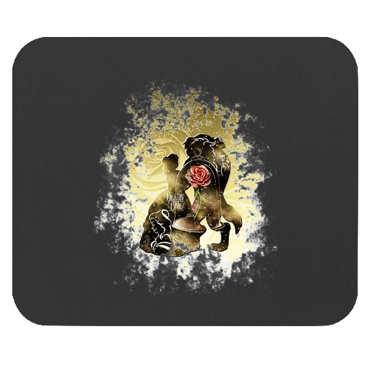 Beauty - Beast - Gold Red Rose Couple Romantic Magic Enchanted Love  : Disney princess tattoo Shirt,  Princess tattoo vintage t shirt, Disney princess tattoo Gift Fan S-5XL Mouse Pads