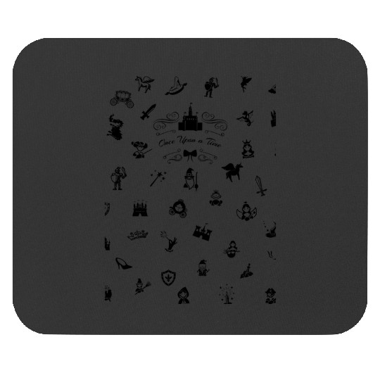 Fairytale Print in Black and White  : Disney princess tattoo Shirt,  Princess tattoo vintage t shirt, Disney princess tattoo Gift Fan S-5XL Mouse Pads