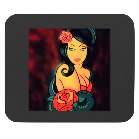 skull design  : Disney princess tattoo Shirt,  Princess tattoo vintage t shirt, Disney princess tattoo Gift Fan S-5XL Mouse Pads