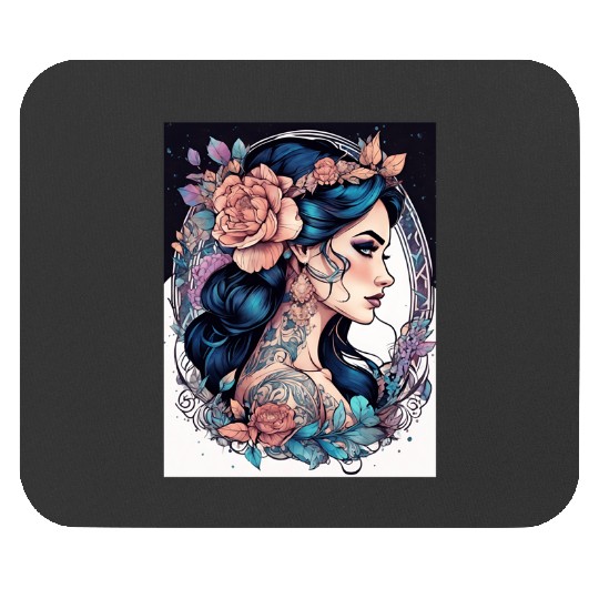 Dark Princess  Top: Disney princess tattoo Shirt,  Princess tattoo vintage t shirt, Disney princess tattoo Gift Fan S-5XL Mouse Pads