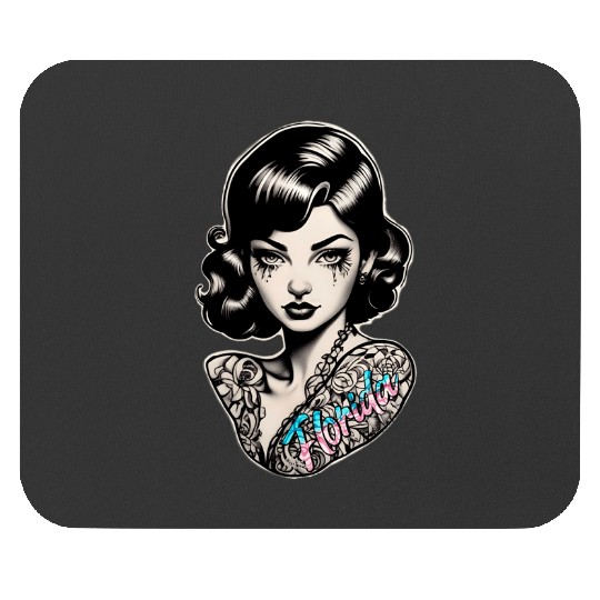 Florida Tattoo Pinup Girl  : Disney princess tattoo Shirt,  Princess tattoo vintage t shirt, Disney princess tattoo Gift Fan S-5XL Mouse Pads