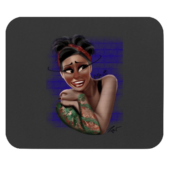 Bella Rose rockabilly  : Disney princess tattoo Shirt,  Princess tattoo vintage t shirt, Disney princess tattoo Gift Fan S-5XL Mouse Pads