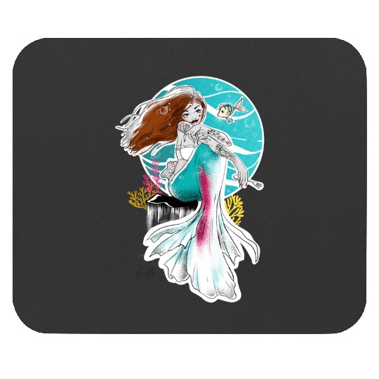 Caribbean mermaid. Little Mermaid  : Disney princess tattoo Shirt,  Princess tattoo vintage t shirt, Disney princess tattoo Gift Fan S-5XL Mouse Pads
