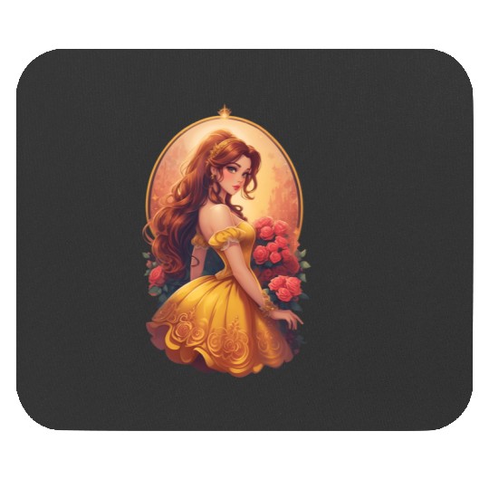 Golden Princess Belle with Roses  : Disney princess tattoo Shirt,  Princess tattoo vintage t shirt, Disney princess tattoo Gift Fan S-5XL Mouse Pads