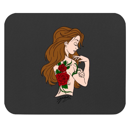 The Rose  : Disney princess tattoo Shirt,  Princess tattoo vintage t shirt, Disney princess tattoo Gift Fan S-5XL Mouse Pads