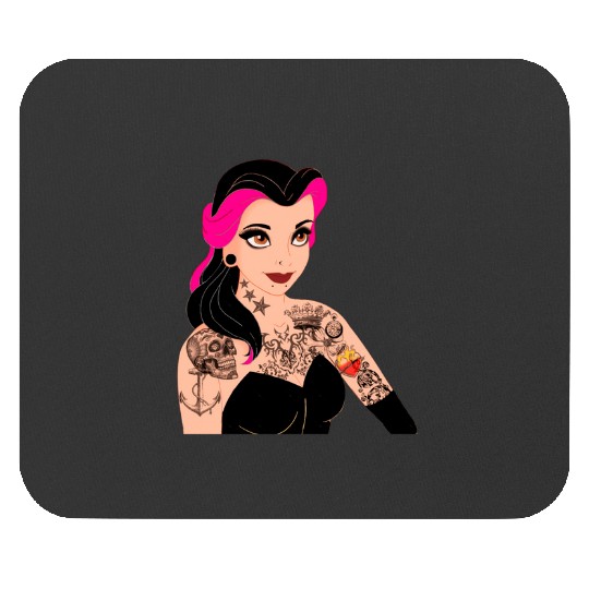 Bella Punk  : Disney princess tattoo Shirt,  Princess tattoo vintage t shirt, Disney princess tattoo Gift Fan S-5XL Mouse Pads