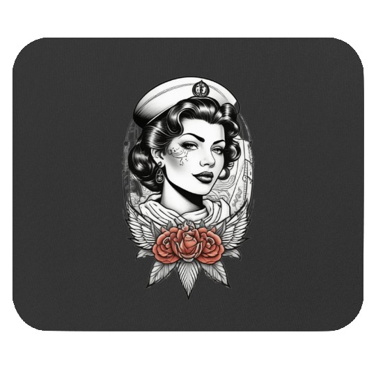 Tropical Ink Sailor Jerry Tattoo Art-Inspired Tees   : Disney princess tattoo Shirt,  Princess tattoo vintage t shirt, Disney princess tattoo Gift Fan S-5XL Mouse Pads