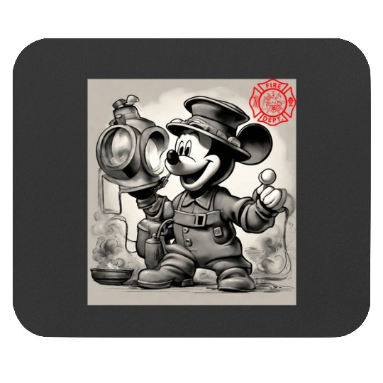 Steamboat Willie firefighter  2SALE!! Mickey Retro Disney Shirt, Mickey Checkered Shirt, Vintage Disney, Retro Mickey, Mickey Gift S-5XL Mouse Pads
