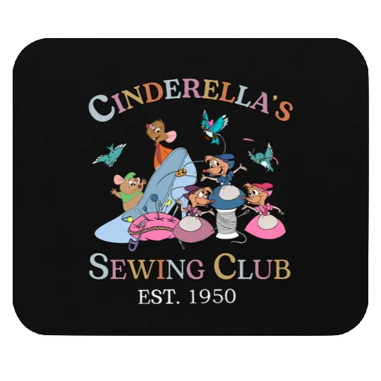 Cinde's Sewing Club Est 1950 Mouse Pads, Disney Princess Cinde Jaq and Gus Mouse