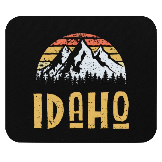 Vintage Retro Id Idaho Us Mountain State Mouse Pads