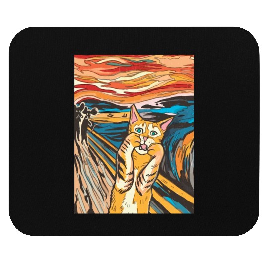 The scream of the cat Mouse Pads