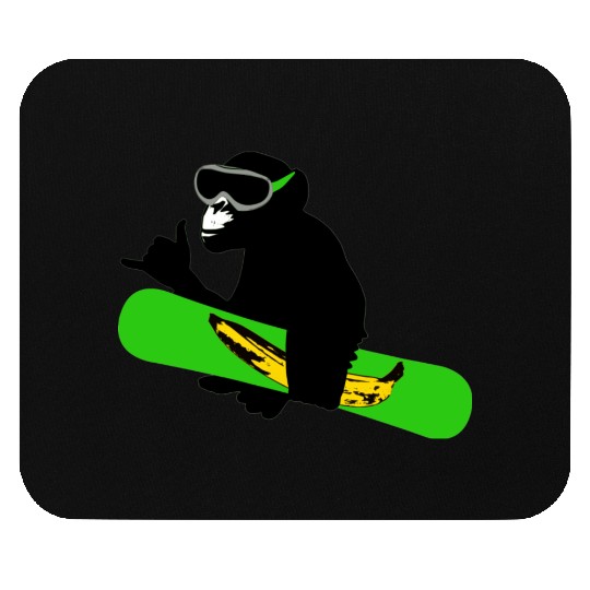 snowboard monkey Mouse Pads
