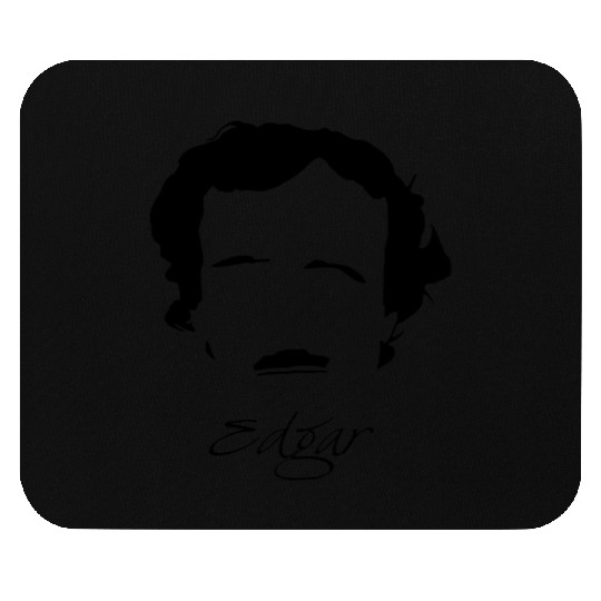 Edgar Allan Poe Silhouette & Hirsute Mouse Pads