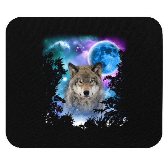 Timber Wolf MidNight Forest Mouse Pads