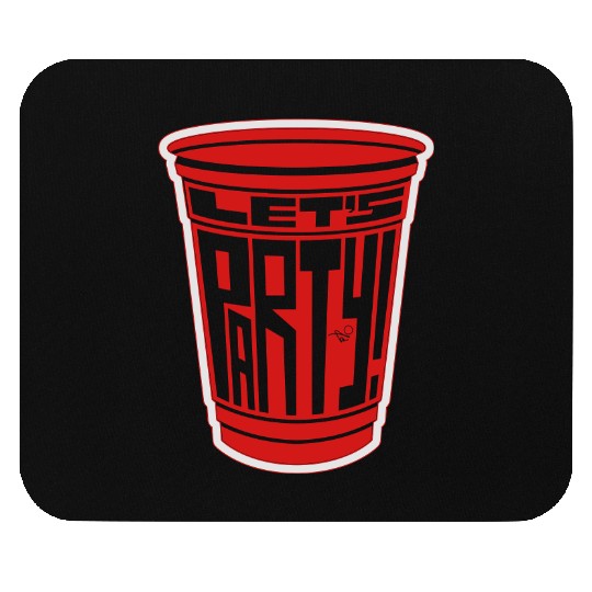 Red Cup Party (Vector) by Tai's Tees Mouse Pads