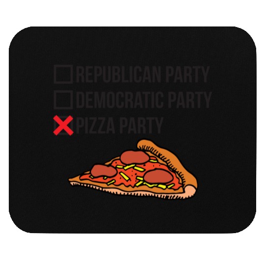 Republican Party vs Democratic Party vs Pizza Part Mouse Pads