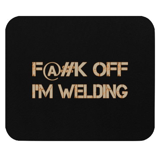 Fuck Off Tan-Orange Mouse Pads