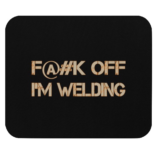 Fuck Off Tan-Orange Mouse Pads