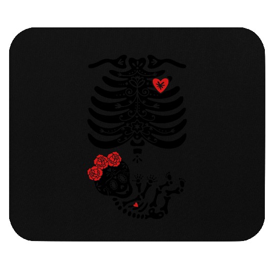 Maternity Sugar Skull Girl - Frida Mouse Pads