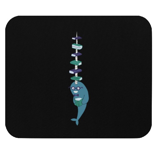 Never Give a Narwhal a Library Card Mouse Pads